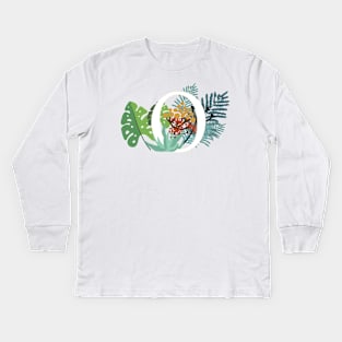 Plant Letter O Kids Long Sleeve T-Shirt